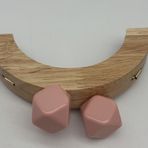 Angel Çanta Aksesuarları Angel Çanta Aksesuar 14 Cm Oval Ahşap Burs Pudra Renk Toplu