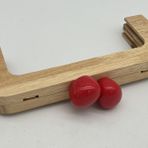 Angel Çanta Aksesuarları Angel Çanta Aksesuar 20 Cm Oval Kırmızı Toplu Ahşap Burs