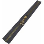 Angel Çanta Akssesuar Başlıklı Fermuar 30 cm Light Gold Metal Koyu Gri