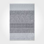 Angel Çizgili Gri Polyester Dikdörtgen Pamuk Makinada Yıkanabilir Kaymaz Taban Dijital Makine Baskı Salon Halı-I-Cr-İskandinav-3068PC-80x200