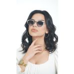 Angel Eyes AE20495120143C49 Oval Krem Kemik Çerçeve Unisex Güneş Gözlüğü