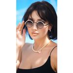 Angel Eyes AE2104C3 Yuvarlak Siyah Çerçeceli Unisex Güneş Gözlüğü