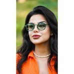 Angel Eyes AE2105C7 Yeşil Dikdörtgen Çerçeveli Unisex Güneş Gözlüğü