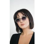 Angel Eyes AE2109C4 Yuvarlak Beyaz Kemik Çerçeve Unisex Güneş Gözlüğü
