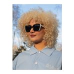 Angel Eyes AE2203C2 Kare Tasarım Siyah Beyaz Kemik Çerçeve Siyah Cam Kadın Güneş Gözlüğü