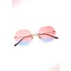 Angel Eyes Kadın Güneş Gözlüğü Geometrik Cam Tasarım Çerçeve Pembe Degrade Cam