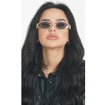 Angel Eyes Kadın Güneş Gözlüğü Oval Krem Çerçeve Siyah Cam
