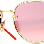 Angel Eyes Kadın Güneş Gözlüğü Oval Tasarım Gold Çerceve Pembe Cam