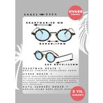 Angel Eyes Kamuflaj Desenli Mavi Camlı Oval Kadın Güneş Gözlüğü Ae9909C6