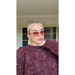Angel Eyes Minimal Geometrik Tasarım Bordo Çerçeve Bordo Cam Güneş Gözlüğü Kadın&Erkek CE BELGELİ