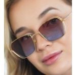 Angel Eyes YW-8056K Geometrik Gold Çerçeve Unisex Güneş Gözlüğü