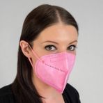 Angel Mask Yetişkin Pembe Renkli N95 Ffp2 Maske - 10 Adet