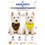 Angelapets 2 ADET AYARALANABİLİR FULAR SETİ KEDİ KÖPEK AKSESUAR