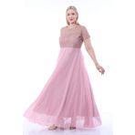 Angelino Butik KL831 Pudra Abiye Elbise