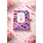 Angelphoto Flowery Kilitli 80 Yaprak Hatıra Defteri Çizgili Konsept Defterler
