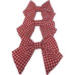 Angels' Collection Büyük Boy Klipsli Kırmızı Pötikare Fiyonk Toka 5'li - Kırmızı - Kırmızı