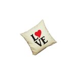 Angels' Collection Love Punch İşlemeli Kırlent Kılıfı Tekli KREM 40 x 40