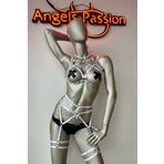 Angels Passion Beyaz Elastik Fantazi Jartiyer Harness