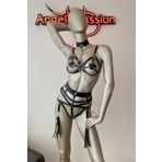 Angels Passion Erotik İç Giyim Fantezi Deri Püsküllü Harness
