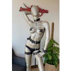 Angels Passion Korse, Tasma, Bileklik ve Bacak Bantlı Harness Takım