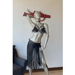 Angels Passion Püsküllü Etek ve Püsküllü Sütyen Harness Takım