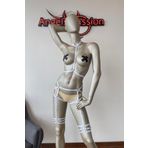 Angels Passion Şık Beyaz Lastik Harness Jartiyer Takım