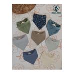 AngelsHug %100 Organik Müslin Çift Katlı Bebek Fular & Yakalık Mama Önlüğü & Salya Önlüğü Bez 8 ADET 40 CM