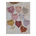 AngelsHug %100 Organik Müslin Çift Katlı Bebek Fuları Yakalık Mama Ve Salya Önlüğü Bez 10 Adet 40 Cm