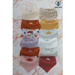 AngelsHug 12 Adet %100 Organik Müslin Çift Katlı Bebek Fuları Yakalık Mama Ve Salya Önlüğü