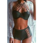 Angelsin 953738 Haki Yeşil Kadın Bikini Üstü
