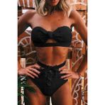 Angelsin Özel Tasarım Bikini Takım Siyah 38