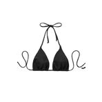Angelsin Siyah Boyundan Bağlamalı Üçgen Bikini Üstü Siyah 36