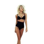 Angelsin Siyah Yüksek Bel Bikini Alt Siyah L - 40