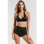Angelsin Siyah Yüksek Bel Bikini Takım