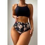 Angelsin Tankini Bikini Üstü - Siyah - 34