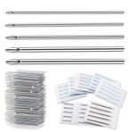 Anghie 50 adet Piercing İğneleri Karışık 12G 14G 16G 18G 20G İçi Boş İğneler Tüm Piercingler için (50 adet)
