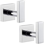 Angle Simple Banyo Havlusu Kancası 2 ADET, Paslanmaz Çelik Kare Bornoz Duvar için Palto Tutucu, Banyo Mutfak Garaj Duvar Kancası, Asma Aletleri için Cilalı Krom