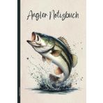 Angler Notizbuch: Fischmotiv auf Angeln Buch A5 liniert kleines Geschenk für Angler und Anglerin praktisches Angelbuch für Notizen zum Fischfang Geschenkidee für Angelfans das Angel Notizheft