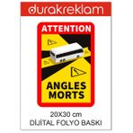 Angles Morts Folyo Baskı Etiket 20X30 Cm 3Adet