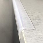 Angloria %100 silikon bebek kenar koruması, şeffaf, kendinden yapışkanlı, çocuk güvenlik köşe koruması, cam masa, çalışma tezgahı, duvar, yatak, mobilya köşe koruması (2 m (tekli paket)