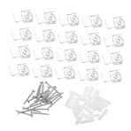 Angoily 20 Set Gardırop aynası ayna temizle klipler şeffaf plastik ayna klipsleri duvara için ayna klipsleri ayna tutucu klips kiti ayna cam klipleri ayna köşe parantez Metal
