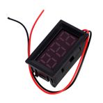 Angoily 2pcs Mini Voltmetre Voltaj Gösterge Test Cihazı LED 3 Dijital Ekran Paneli Ev Otomobil Motosiklet Devre Kartı Voltajı Monitör Aksesuarları
