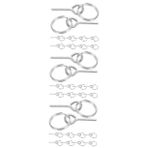 Angoily 3 Takım Çadır Aksesuarları Çadır Sabit Bağlantı Pimleri Çadır Halatı Bağlantı Pimleri Kamp Çadırı Aksesuarı Iğneli Çadır Halat Halkası Halatlar Silver Galvanizli Demir 10 * 3