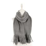 Angora 60x180 Gri Tavşan Tüğü Şal