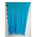 Angora 60x180 Mavi Ponponlu Şal