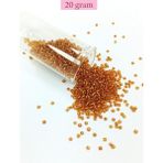 Angoravi Dökme Cam Kum Boncuk (11/0) 2 mm - 20 Gram - Koyu Bal Rengi - Bnc035