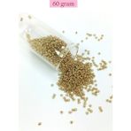 Angoravi Dökme Cam Kum Boncuk (11/0) 2 mm - 60 Gram - Altın - Bnc059