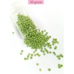 Angoravi Dökme Cam Kum Boncuk (8/0) 3 mm - 20 Gram - Çimen Yeşili - Bnc152