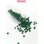 Angoravi Dökme Cam Kum Boncuk Büyük Boy (6/0) 4 mm - 20 Gram - Koyu Yeşil - Bnc104