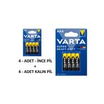 ANI OFİS KIRTASİYE A K 8'li Pil Seti – 4 Adet Aa Kalın 4 Adet Aaa Ince Süper Heavy Duty Çinko Karbon